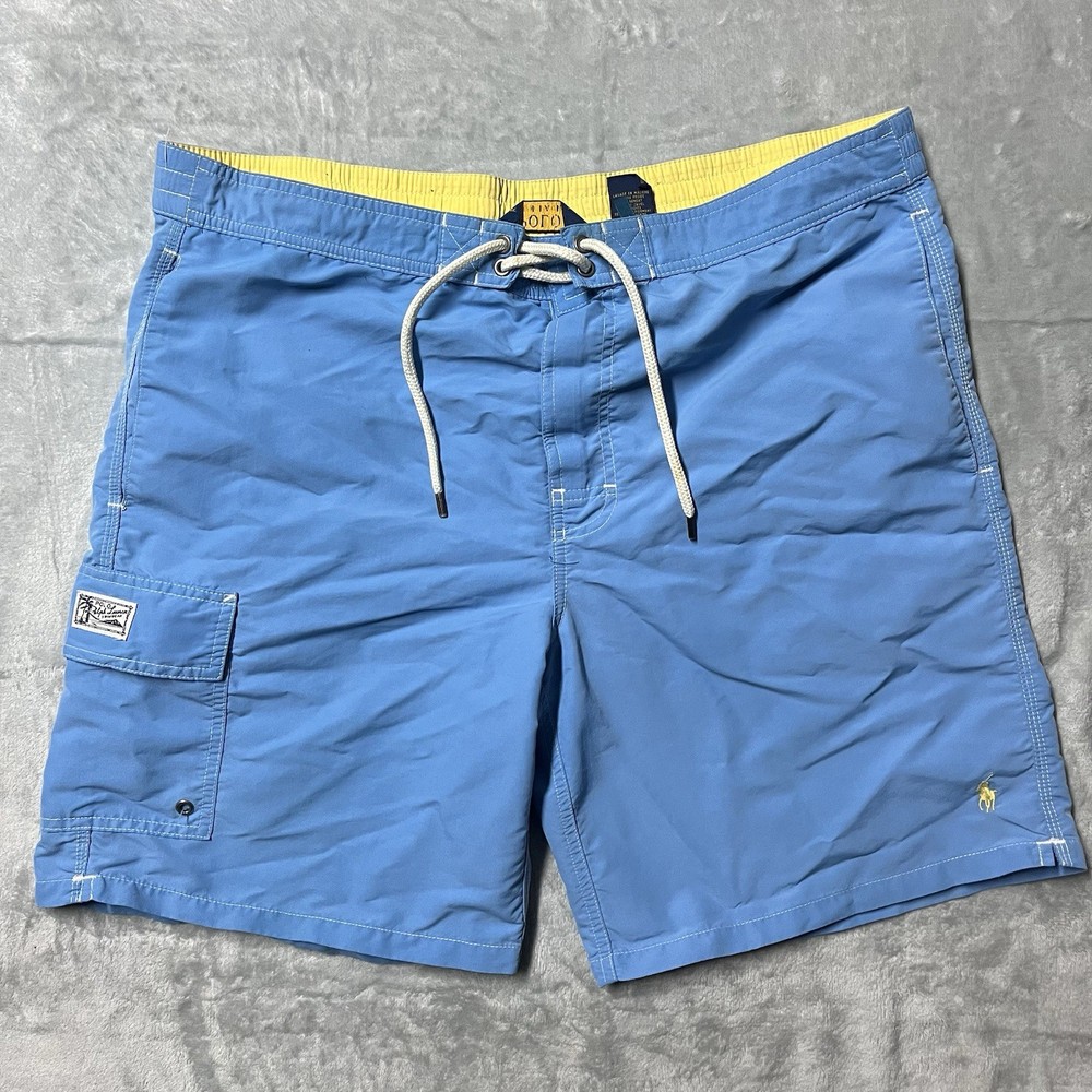 Polo Ralph Lauren Shorts Mens Large Cargo Swimming Beach Nylon Outdoor