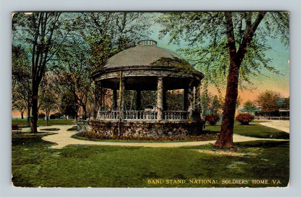National Soldiers Home VA, Band Stand, Virginia Vintage Postcard