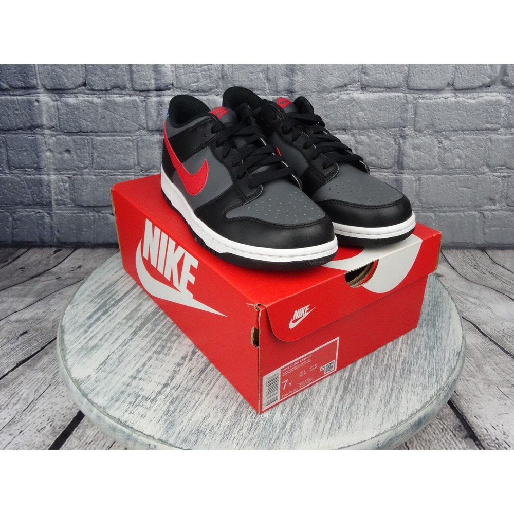 Nike Dunk Low GS Black/University Red-White Youth 7Y NIB