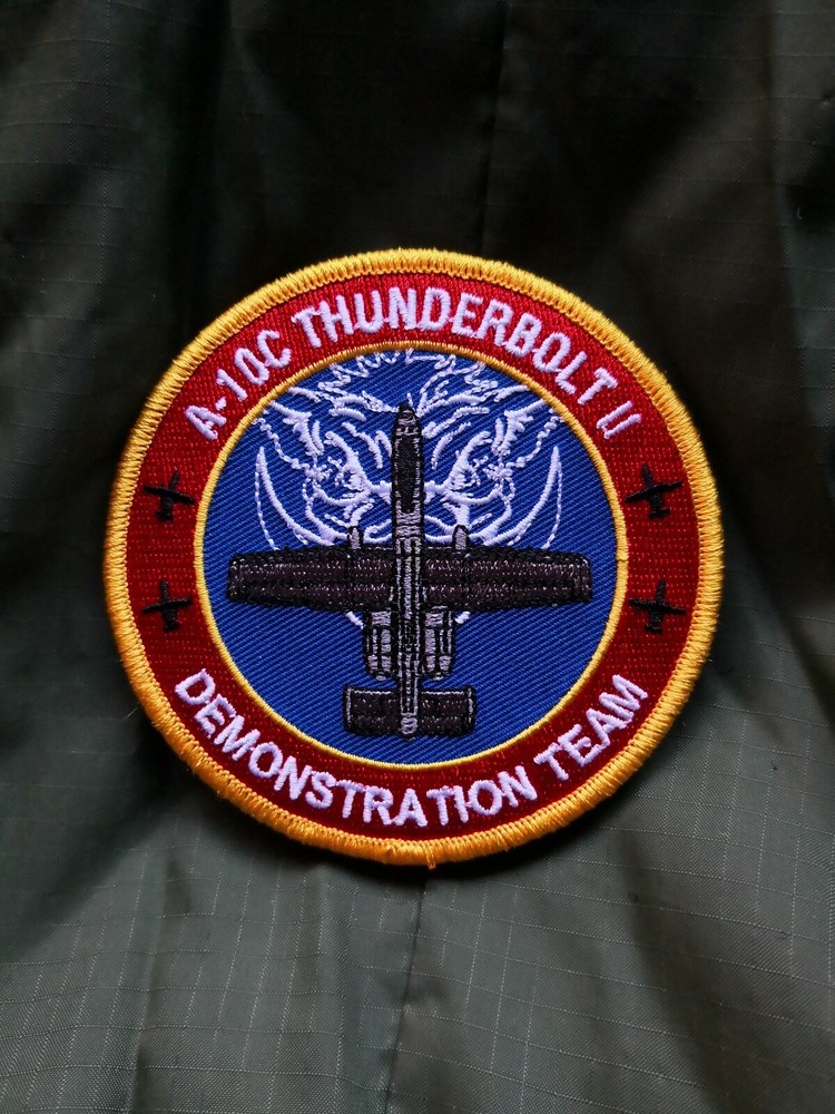 A-10 USAF DEMO Team FIGHTER WING Ace Combat AFB warfare morale hook loop patch-image