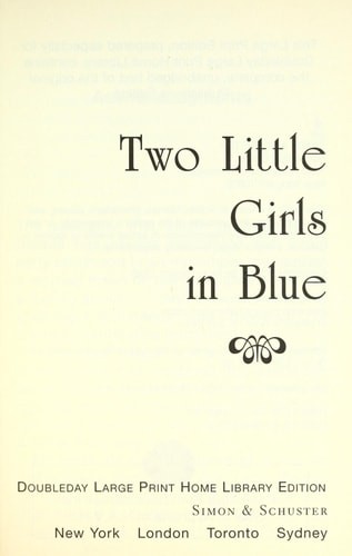 Two Little Girls in Blue by Mary Higgins Clark, Acceptable Book