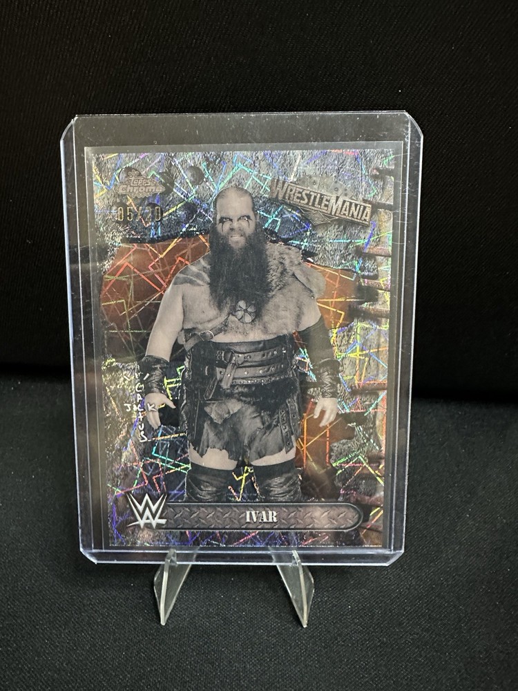 2025 Topps Chrome Cactus Jack Wrestlemania Ivar #44 Laser Raywave /20