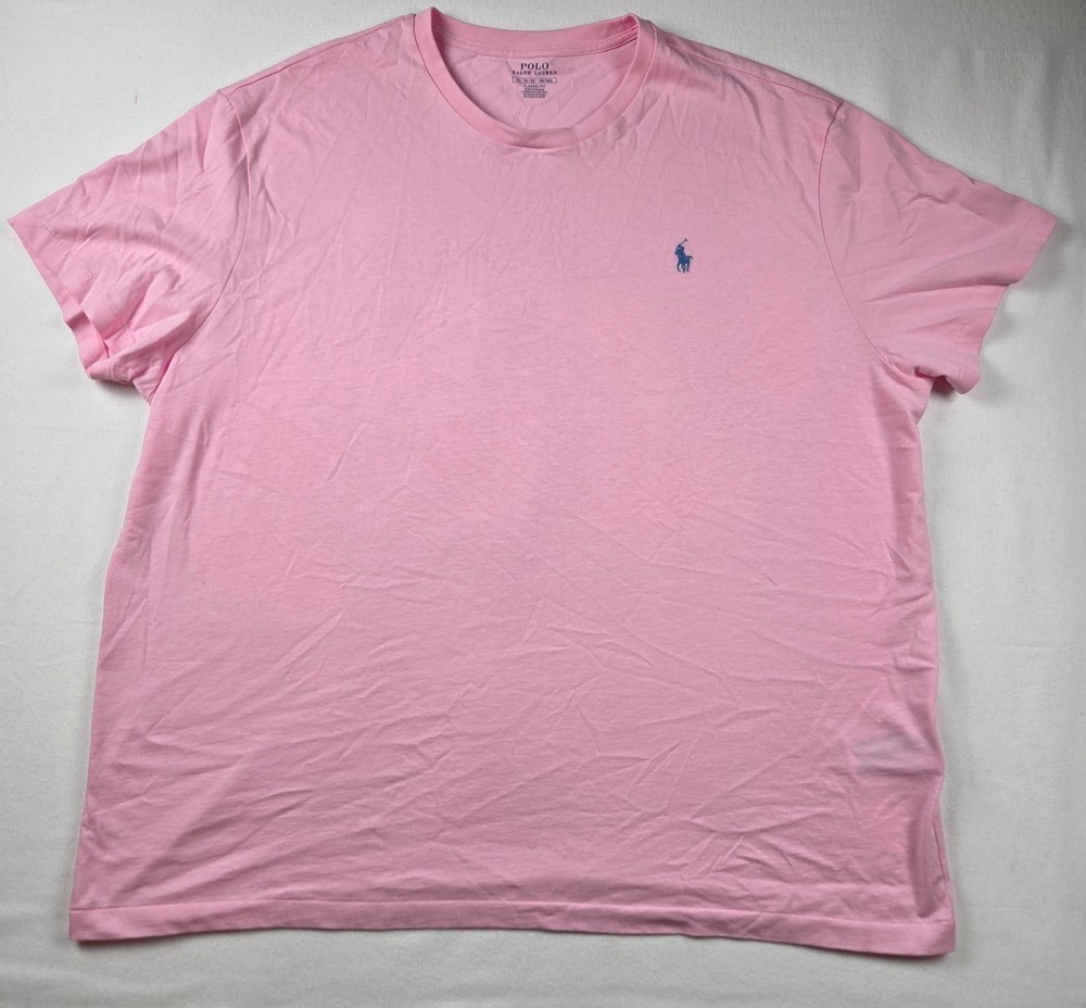 Polo Ralph Lauren Classic Fit T Shirt Mens XL Pink Pony Logo Cotton Tee