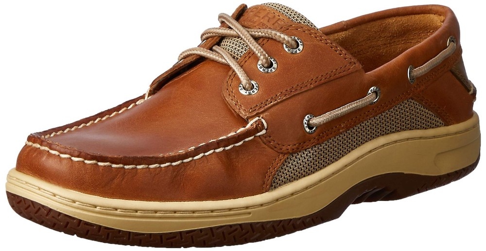 Men's Dark Tan Billfish 3-Eye Boat Shoe Size 12 X-Wide Comfort Fit