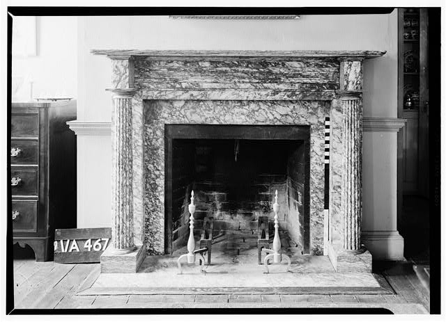 Photo:Alexandria VA Thomas Lawrason House 1900s Marble Fireplace Interior