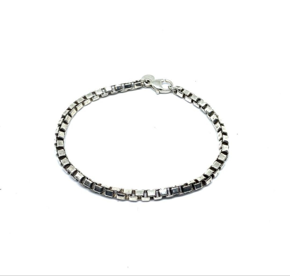 Tiffany S925 Venetian Silver Link Bracelet 20cm Pre-Owned