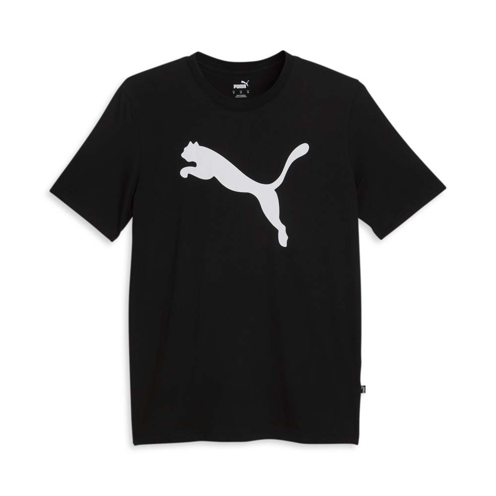 PUMA Essentials  Cat Logo Crew Neck Short Sleeve T-Shirt Mens Black Casual Tops