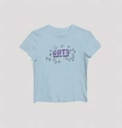 NWT Olivia Rodrigo Guts Tour Blue Graphic Tee Size L Girls