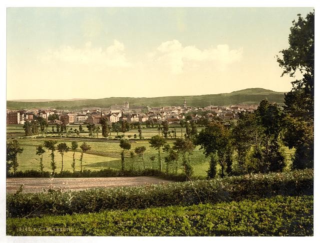 Photo:Bayreuth Bavaria Germany General View c1890s