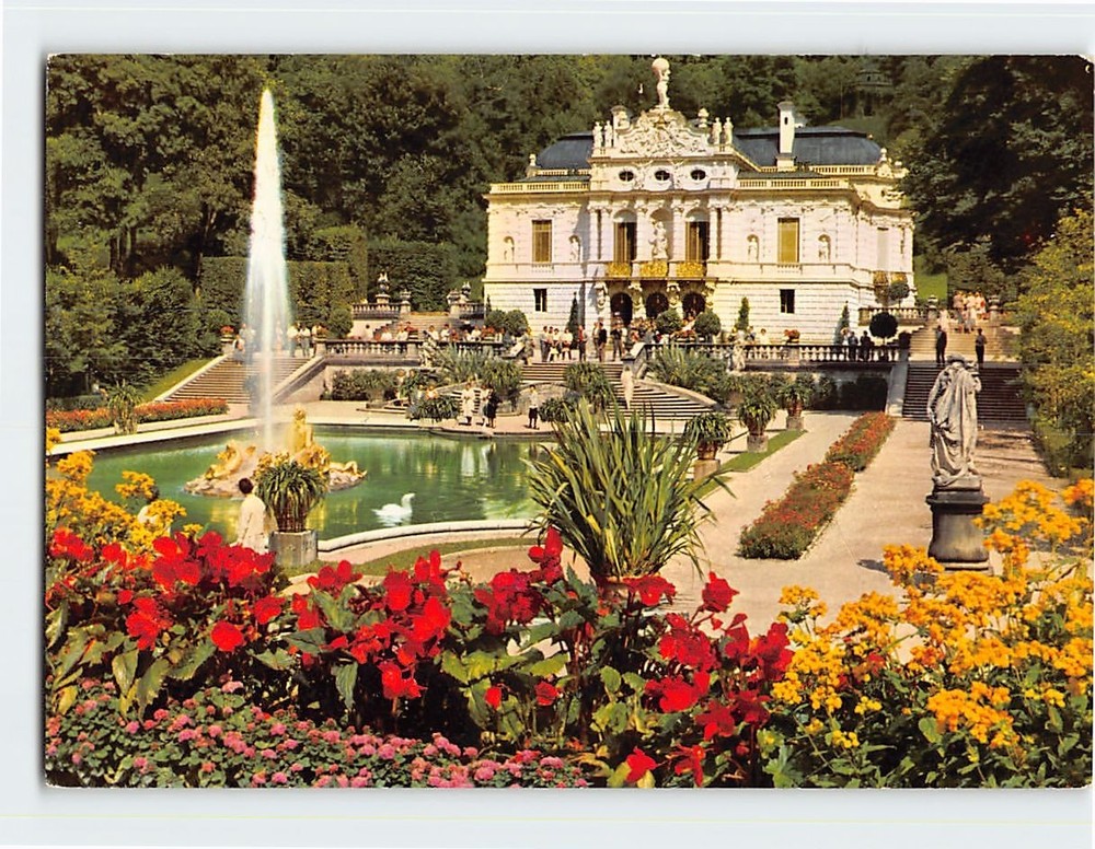 Postcard Linderhof Palace Bavaria Germany
