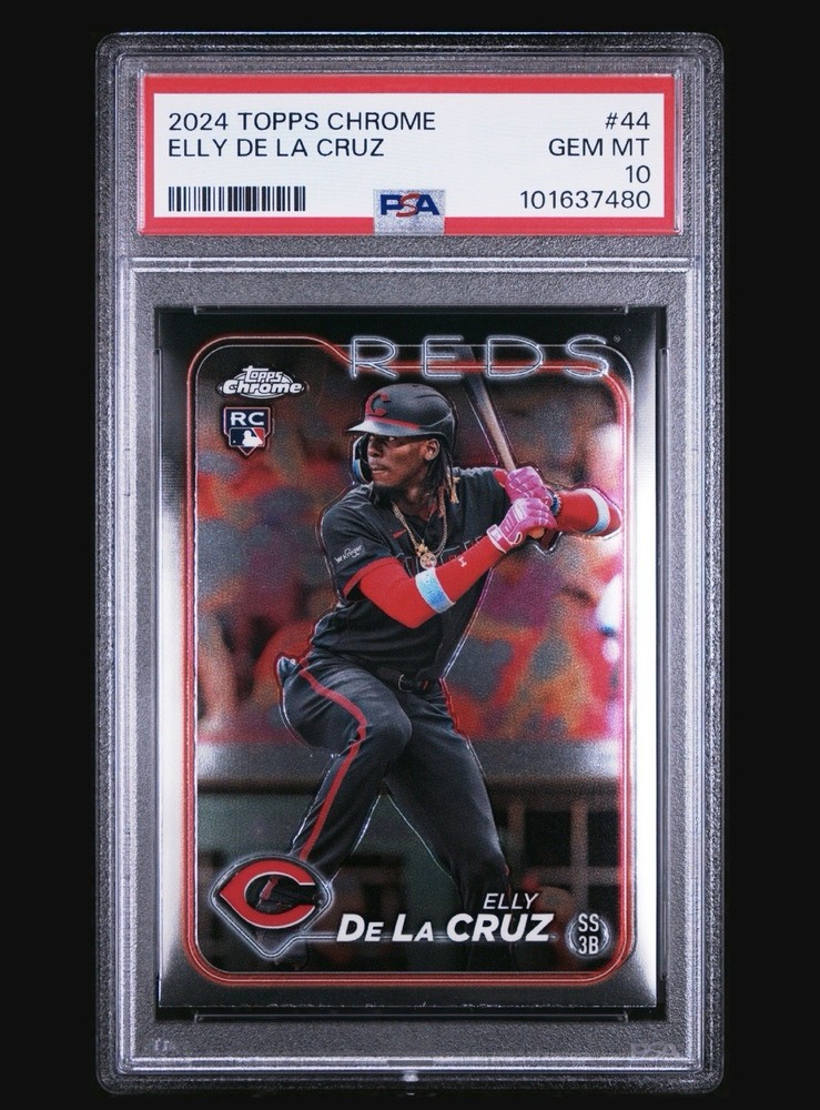 2024 TOPPS CHROME #44 ELLY DE LA CRUZ ROOKIE RC PSA 10