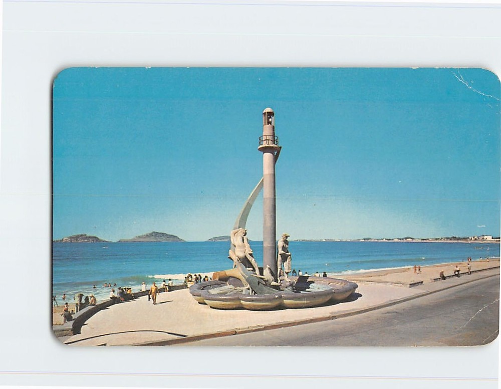 Postcard Monument to the Fishermen on North Beach Mazatlan Mexico