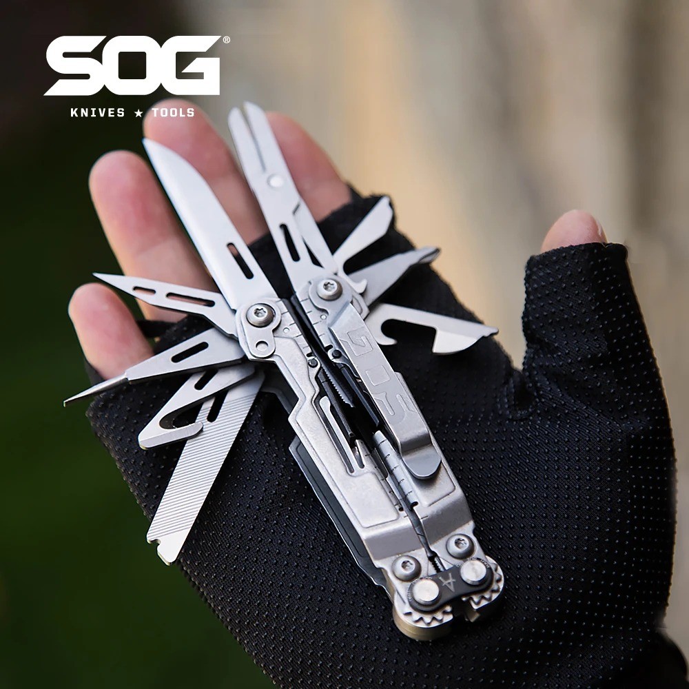 SOG 18 in 1 PowerPint Multi-tool Folding Pliers Mini EDC Hand Tools Scissors Poc
