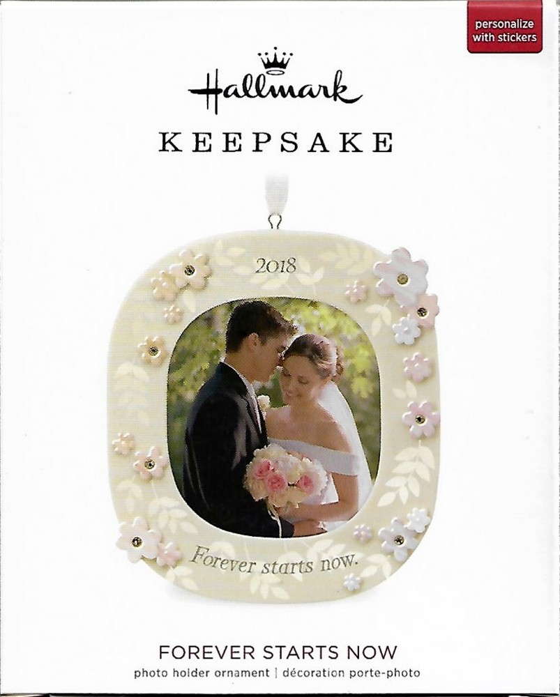 2018 Hallmark Keepsake Forever Starts Now Photo Frame Ornament NIB