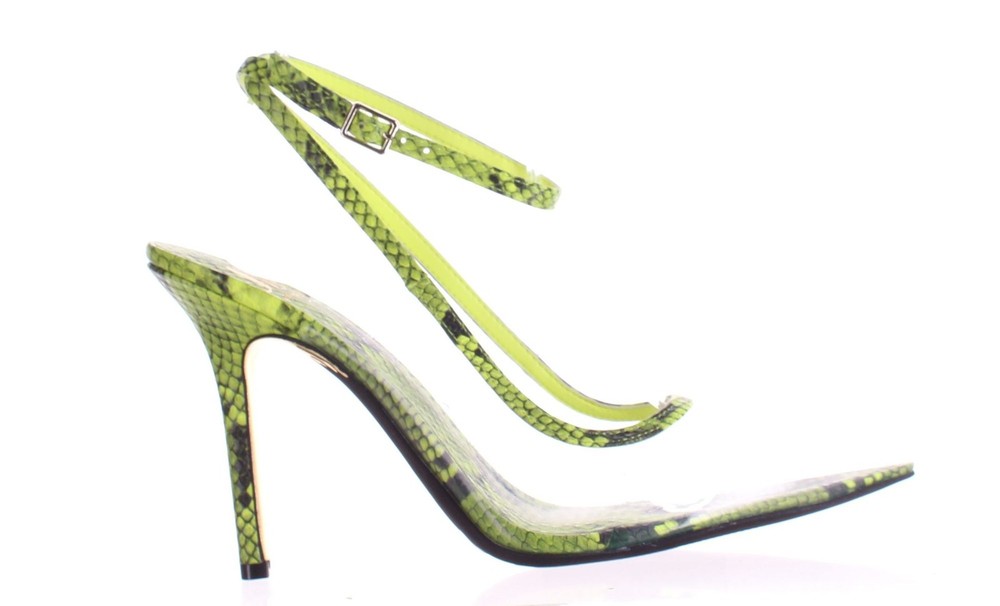 JLO Jennifer Lopez Parlata Green Ankle Strap Heels Size 7.5 Womens Shoes