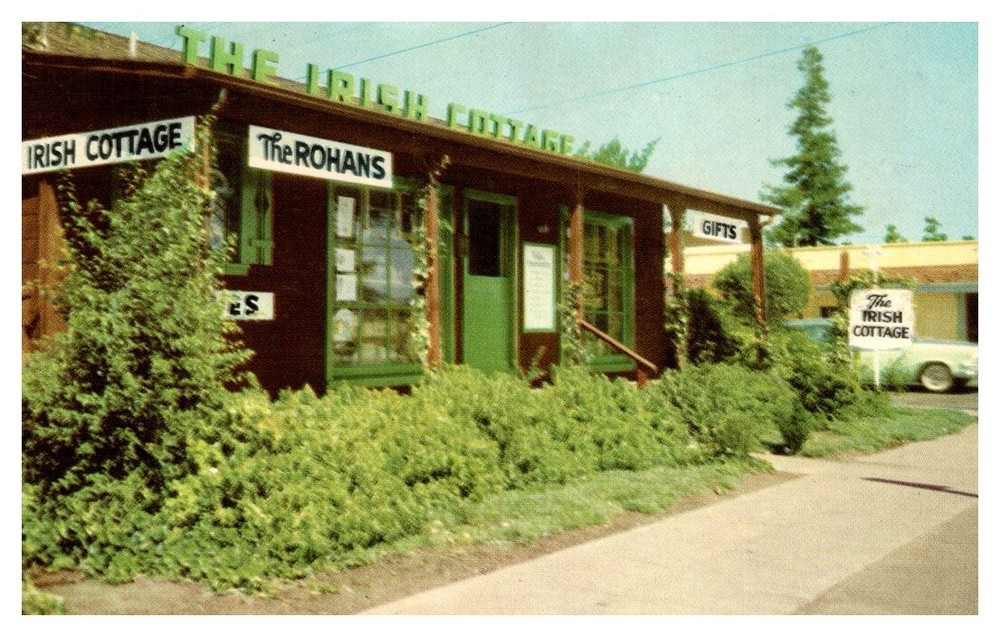 1950s Welcoming Entry of The Irish Cottage Palo Alto California Vintage Postcard