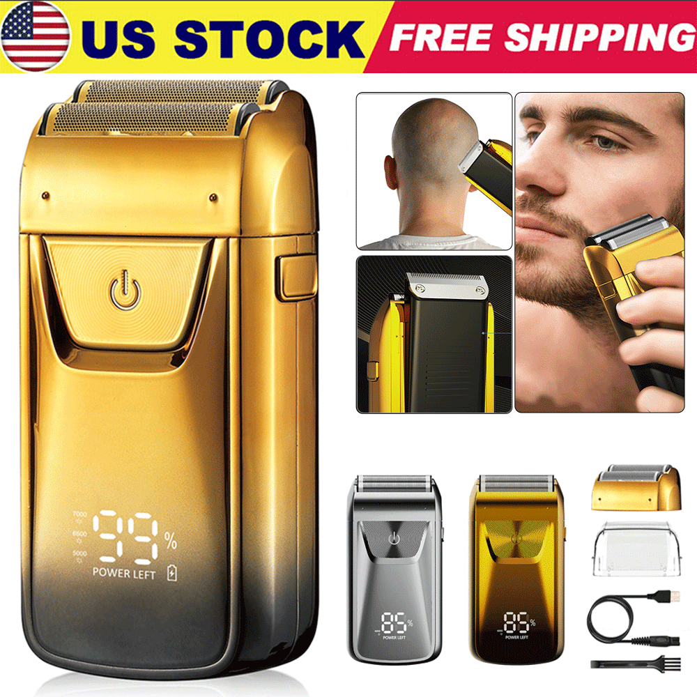 2IN1 4D Electric Shaver Rechargeable Bald Head Hair Beard Trimmer Razor Clippers