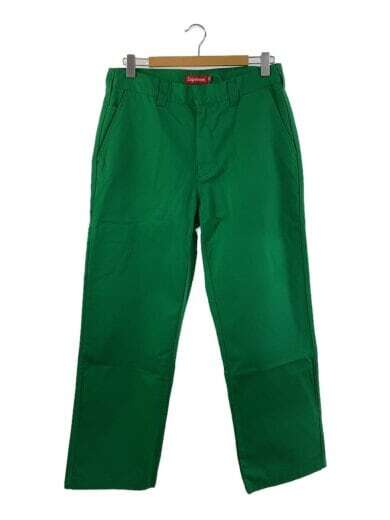 SUPREME Bottom 32 Cotton GRN Solid color Work Pants
