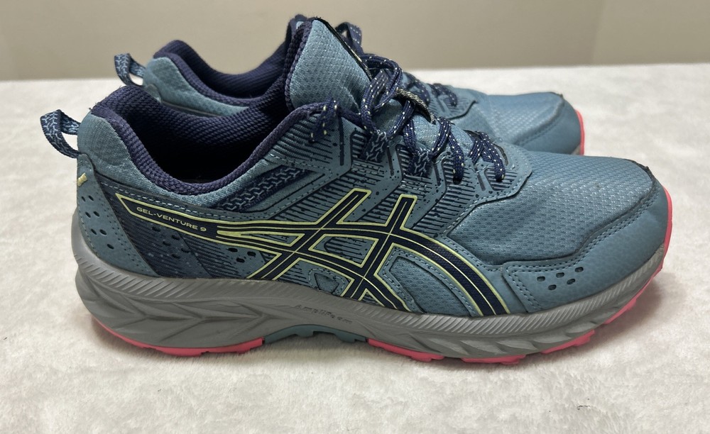 ASICS Gel-Venture 9 Women’s Size 8.5 Wide Blue Pink Running Shoes Comfort