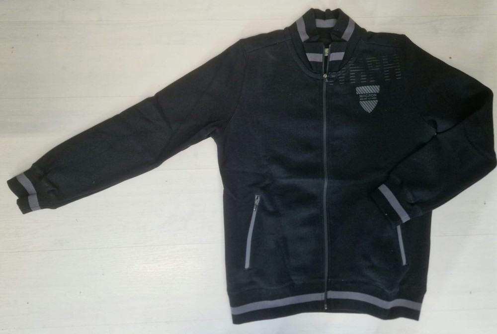 7524 Macron Research Sweatshirt Full Zip Cotton Fleece with Pockets