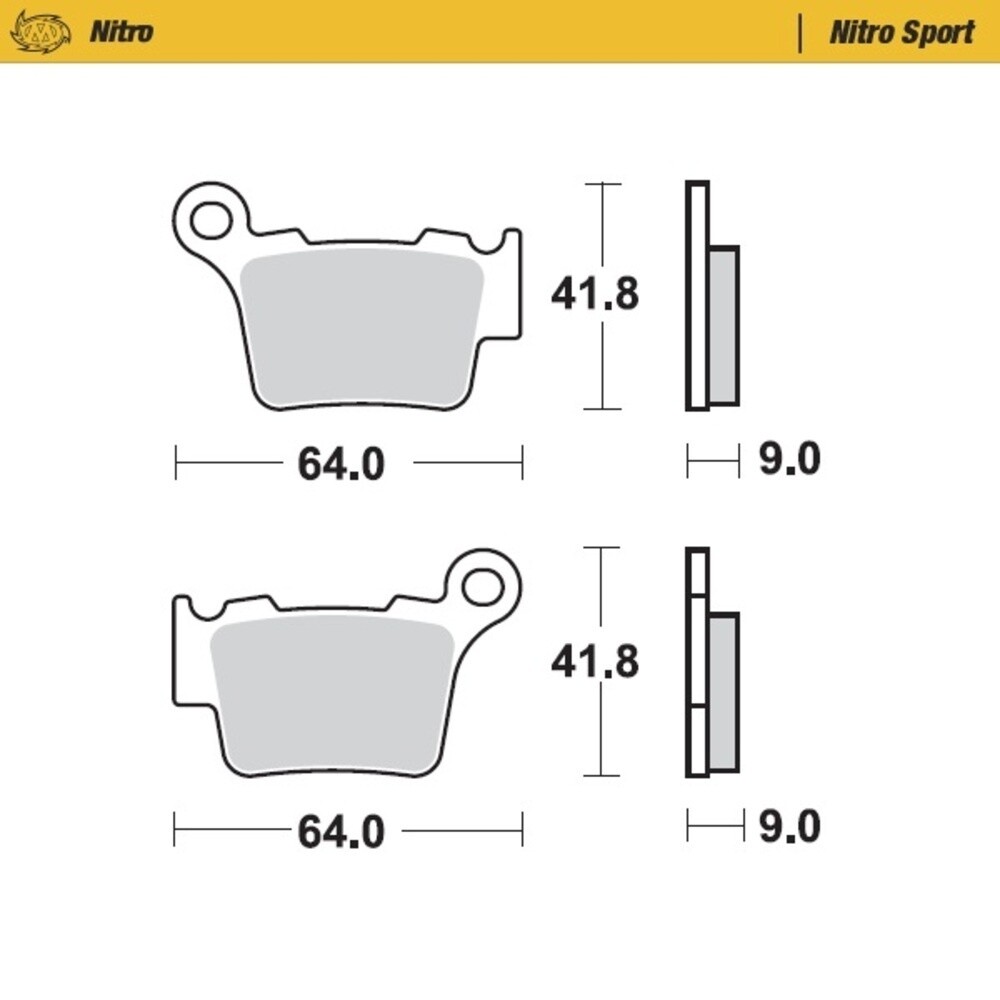 MotoMaster Rear Brake Pads for Sherco 450 SEF FACTORY 2019-2025 Nitro Sport