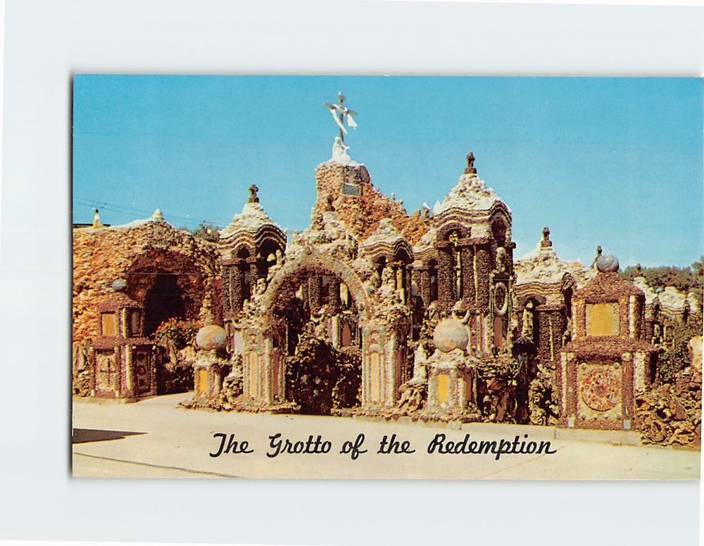Postcard The Grotto of the Redemption West Bend Iowa USA
