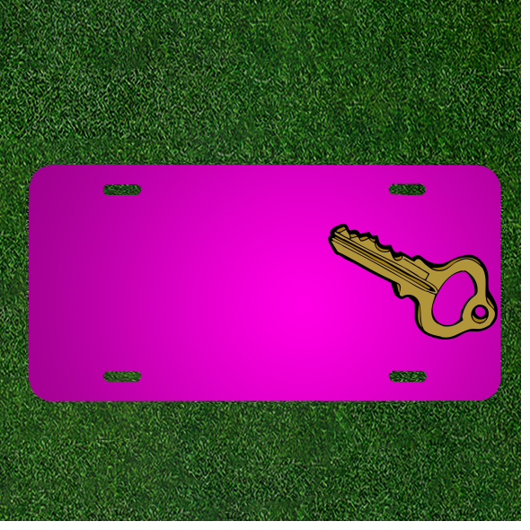Custom Personalized Car License Plate With Add Names To Key Metal Plain Key