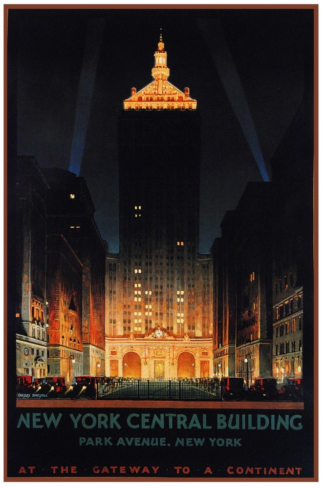 7561.Decoration Poster.Home interior.Room Wall art decor.New York Central.Travel