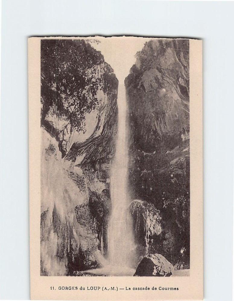 Postcard La cascade de Courmes Gorges du Loup France