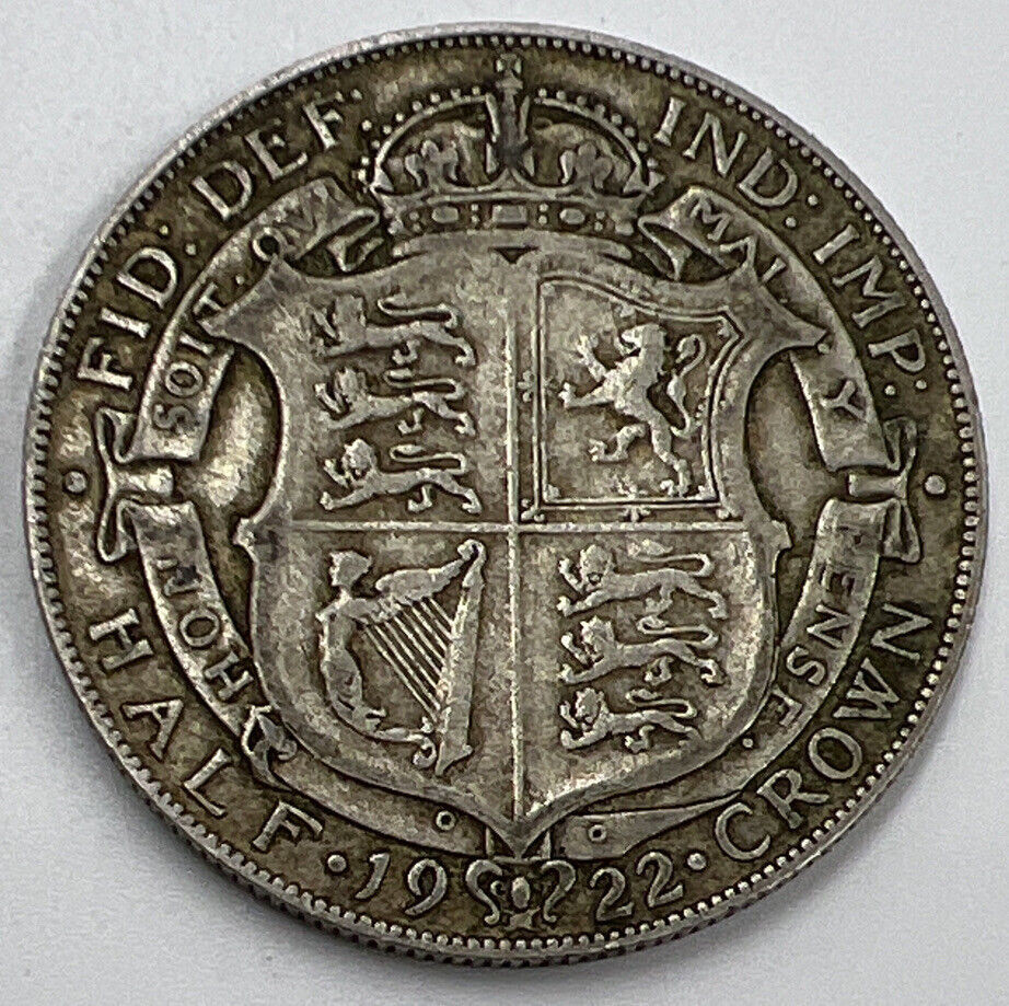 1922 George V Silver Half-Crown Coin | Collectible Grade Fine Detail