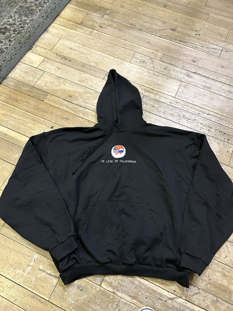 Size 3 - L - Ye Live At Sofi Bully Merch Gosha Hoodie - Black
