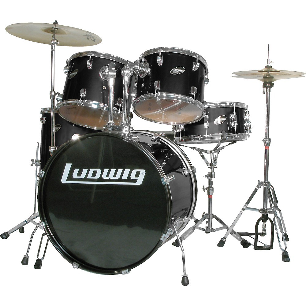 Ludwig Accent Combo 5-Piece Drum Set in Black Like New Condition  