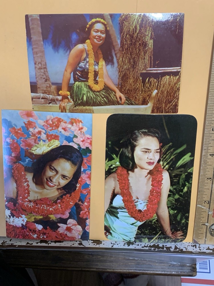 Vintage Postcard Lot Hawaiian Women Hula Dancer Swimmer Native Girl