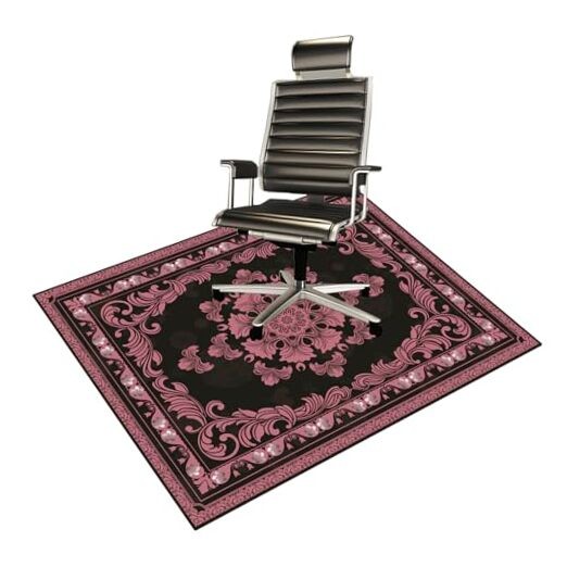 Pink 36x48 Office Chair Mat for Hardwood Floors