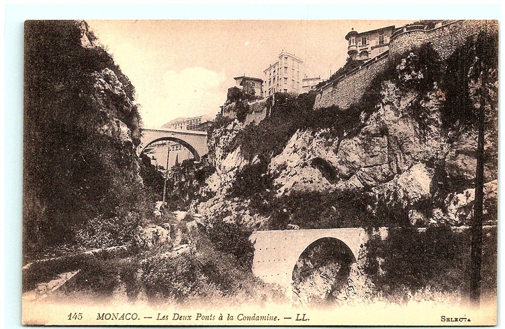 S03-9687, Monaco, Les Deux Ponts A La Condamine, Vintage Postcard