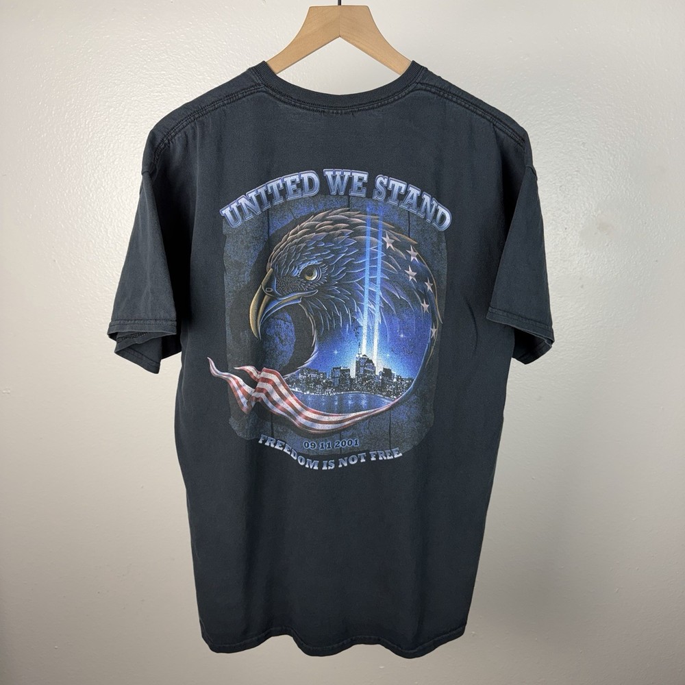 Vintage 9/11 Eagle Freedom Is Not Free United We Stand Y2K T Shirt Men’s Size XL