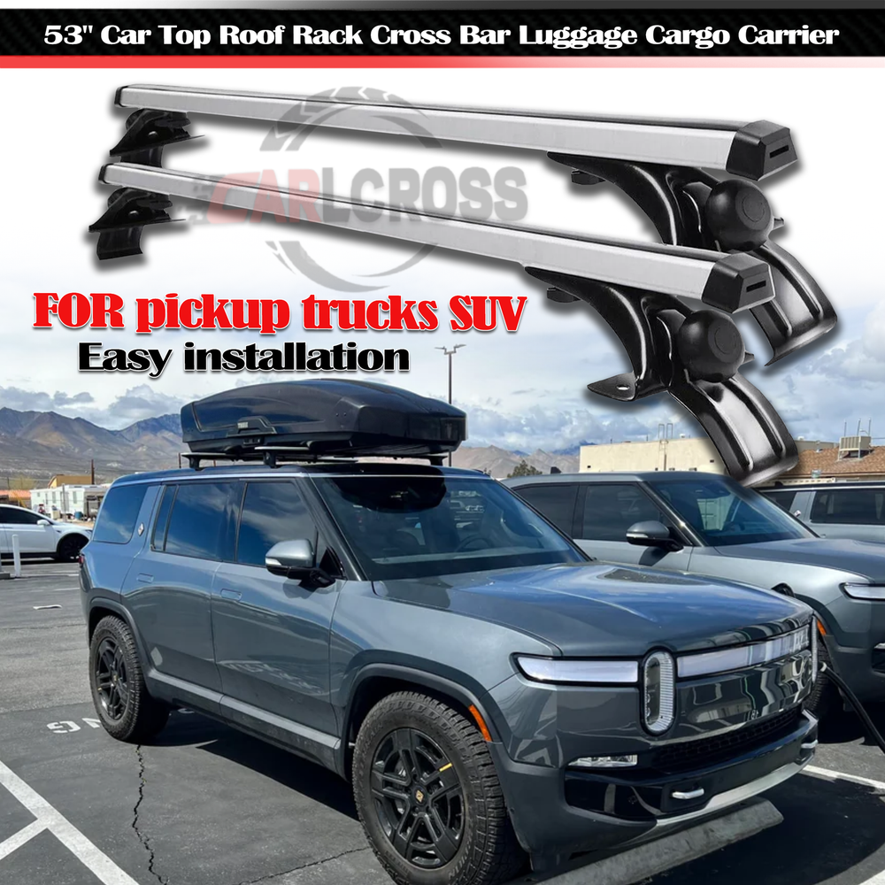 Top Roof Rack Cross Bar Luggage Cargo Carrier Rail For Rivian R1T R1S 2022-2024