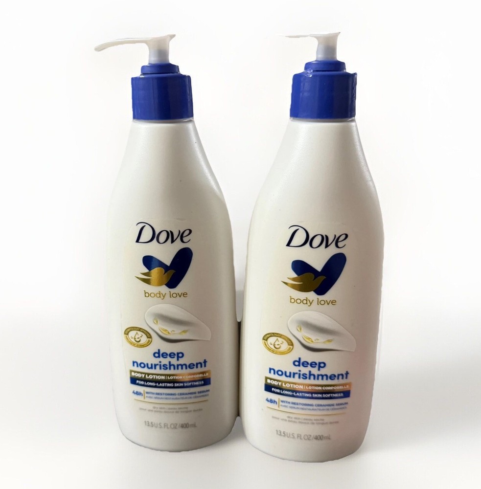 2-Pack Dove Body Love Ceramide Serum Lotion for Dry Skin 13.5oz Deep Nourishment