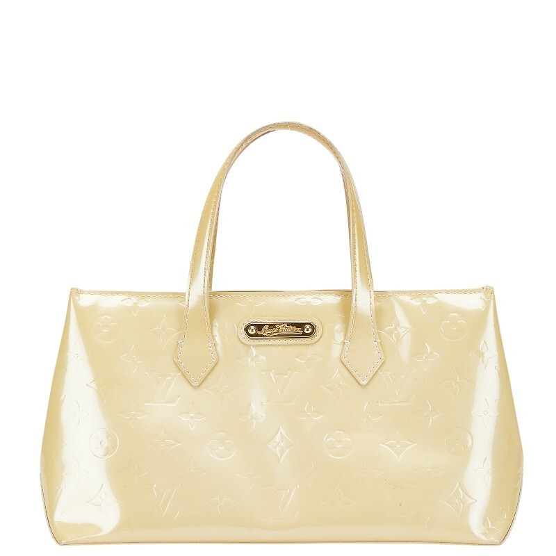Louis Vuitton Monogram Vernis Wilshire PM Tote in Bronco Beige M91452