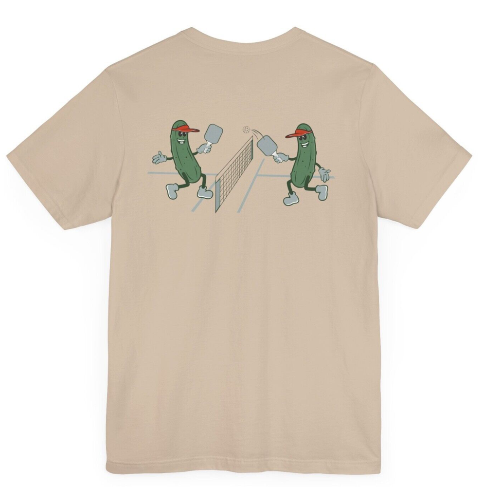 Unisex Funny Pickleball Shirt; Pickles Playing Pickleball