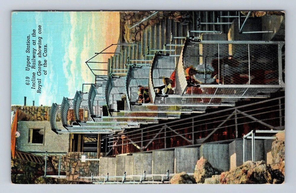 Royal Gorge CO- Colorado, Upper Station Incline Railway, Vintage Postcard
