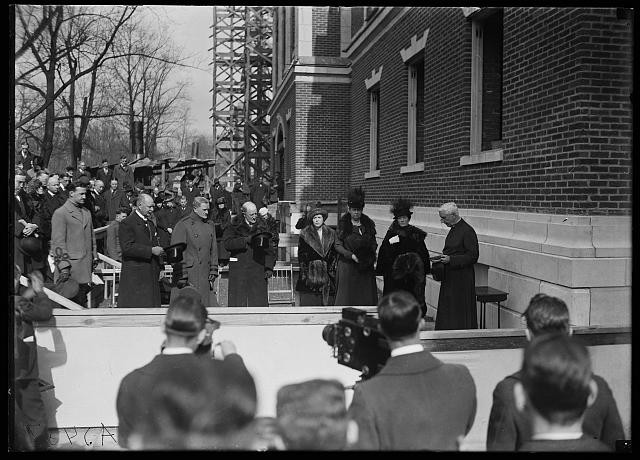 Photo:John J Pershing Cornerstone Laying Ceremony 1920s Brick Building