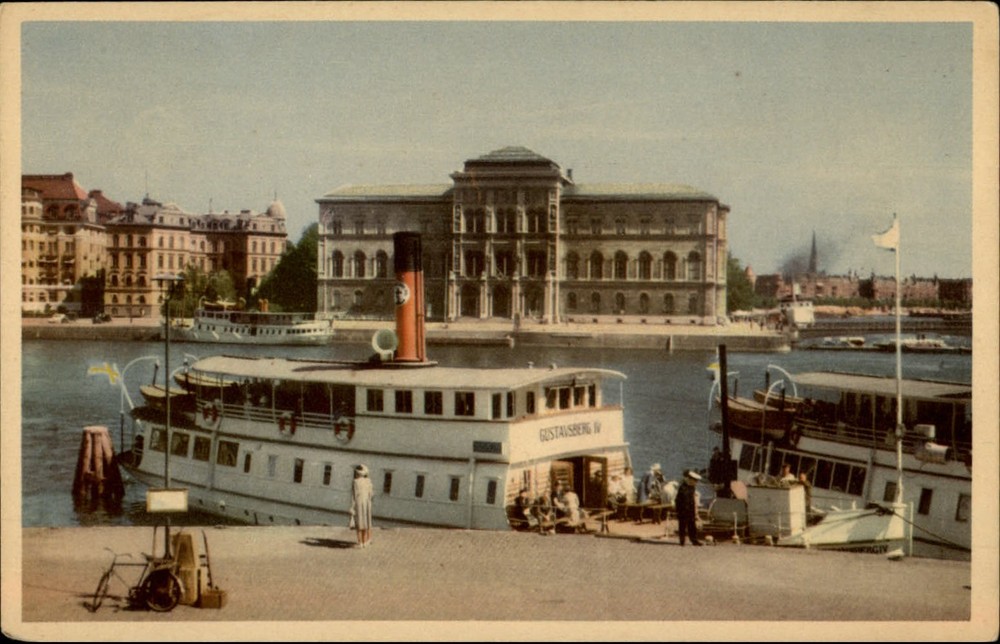 National Museum Stockholm Sweden vintage postcard s035