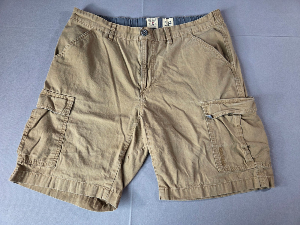 Red Head Cargo Shorts Mens 38 Tan Utility Outdoor Hiking Cotton