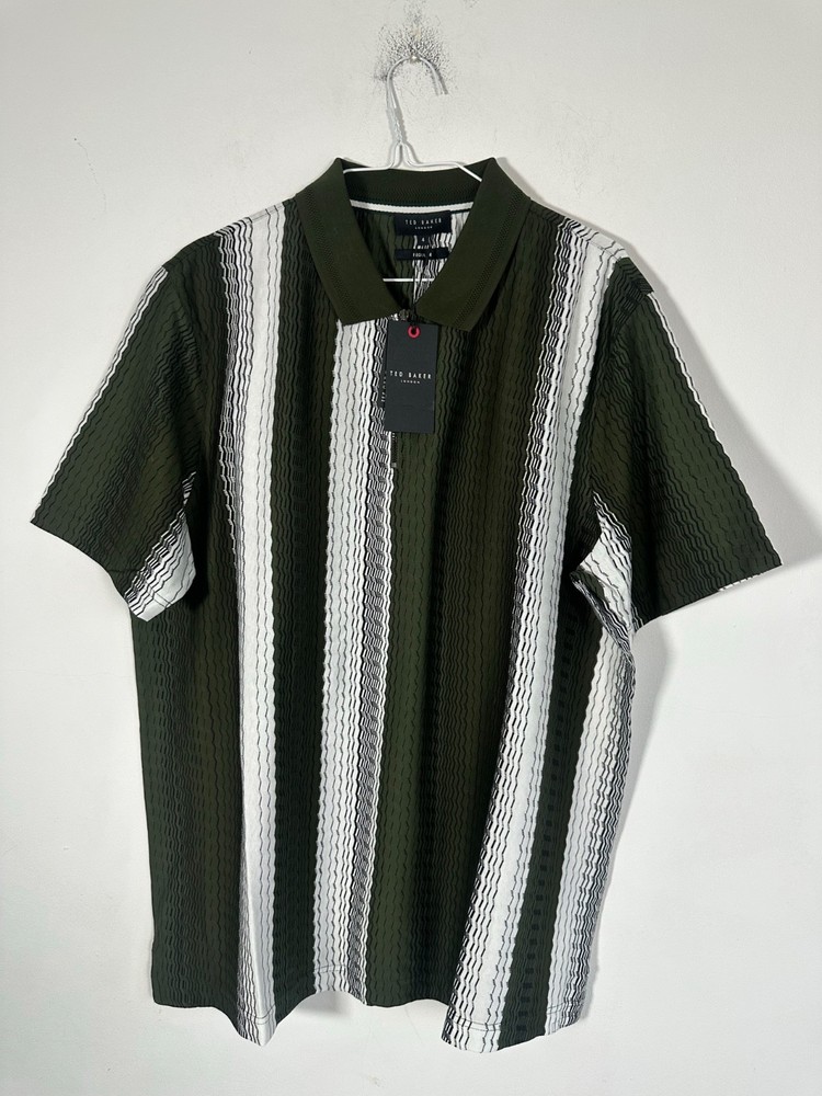 TED BAKER POLO SHIRT NEW MENS SUMMER Short Sleeve BNWT  GREEN RETRO M L XL