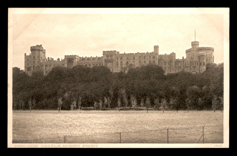 Windsor Castle North Front England UK Unp Postcard Divided