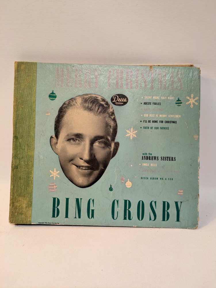 Complete BING CROSBY MERRY CHRISTMAS DECCA RECORDS No. 550  VINYL 1945 78rpm