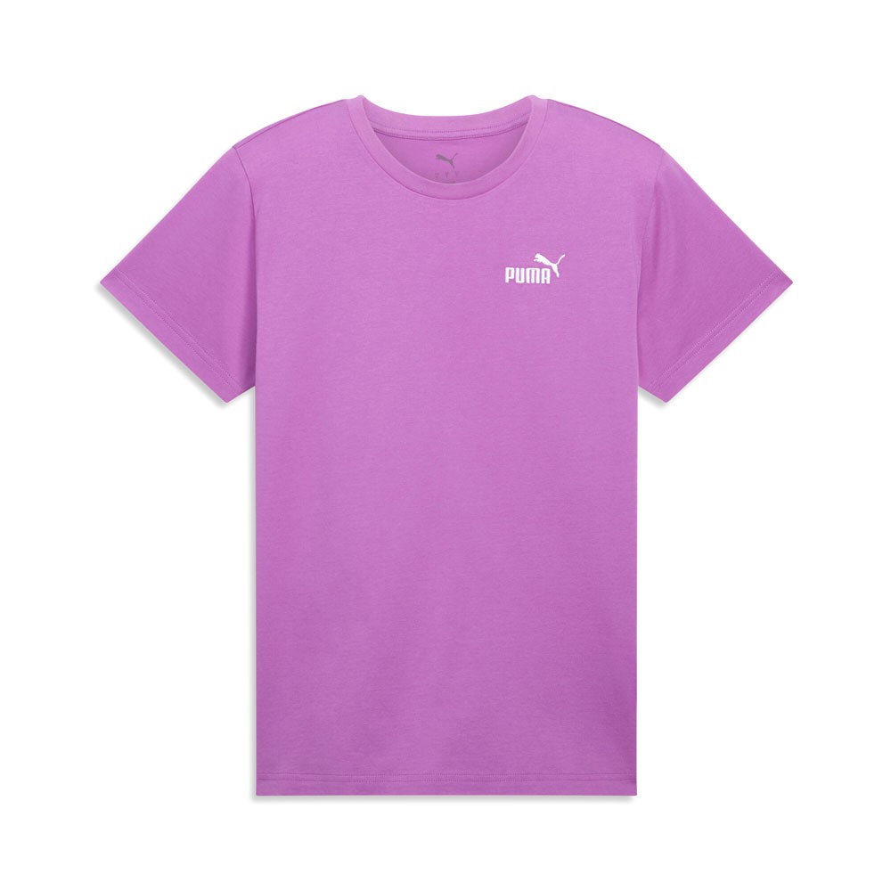 PUMA Essentials Small Logo Crew Neck Short Sleeve T-Shirt Womens Pink Casual Top