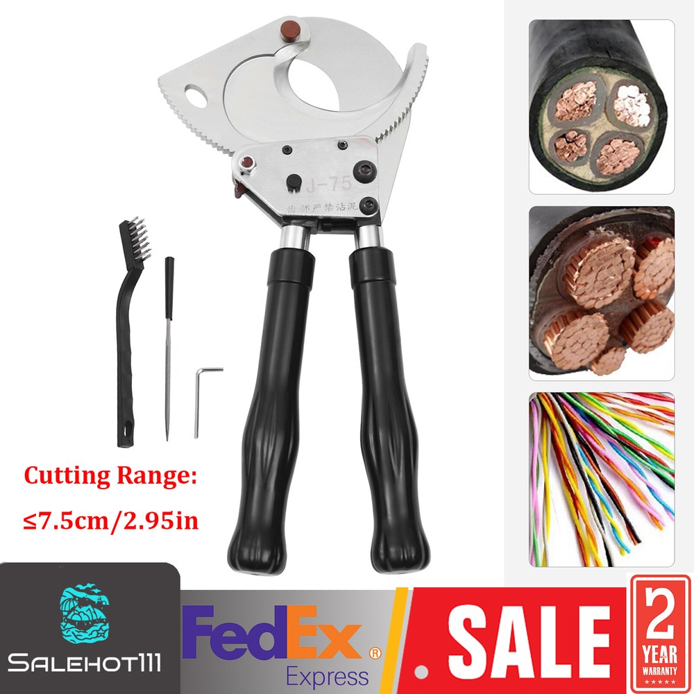 J75 Ratchet Cable Cutter Aluminum Copper Cable Ratcheting Wire Cutting Tool