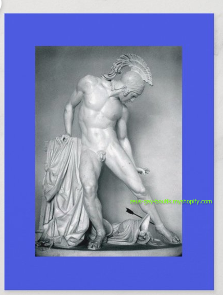 POSTCARD / Innocenzo FRACCAROLI / Wounded Achilles, 1850-image